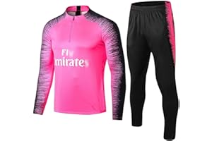 Kobzio Parigi Tuta da Calcio, Manica Lunga Calcio Tuta da Sportivo Manica Lunga Traspirante Football Club Uomo Felpa da Calcio Primavera e l'autunno Traspirante Sportswear Training