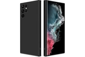 GiiYoon Funda para Samsung Galaxy S22 Ultra 5G, Case de Silicona Suave de TPU Carcasa Protector de Goma Fexible Prueba Liviano y a Delgado de Golpes Antirrayas para Teléfono (Negro)