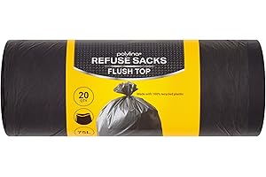 Polylina 20 Refuse Sacks Flush Top 75L