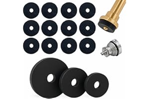 Mario10 24-Piece Rubber Hose Washer Set – 1/2", 3/4", and 3/8" Flat Tap Sealing Rings for Faucets, Shower Hoses & Garden Hose Connectors – Durable Leak-Proof Rubber Gaskets