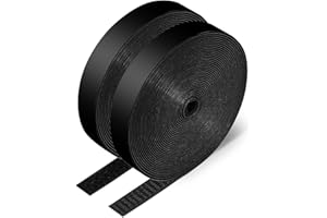 CHUNER Belcro Adhesivo Doble Cara 15 Metros, 20mm Belcro Adhesivo Fuerte Hook y Loop Auto Adhesivo, Ancho Reutilizable Nylon Cinta Doble Cara para Oficina, Doméstica, Bricolaje, Mosquiteras