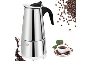 Palmcee Moka Pot Espresso Maker, 600ML Stovetop Coffee Makers Stainless Steel Coffee Maker Multi-Layer Filtering Coffee Pots for Coffee Lovers Home Office, 12 Italian Cup