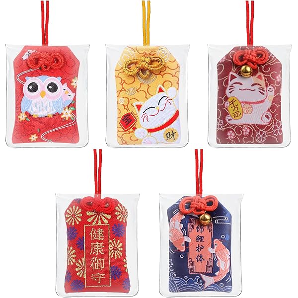 WEBEEDY Glückskatzen-Anhänger Set – 6 Stück, Maneki-Neko, Metall, 11,8 Cm, Für Handy & Tasche