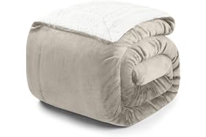 Blumtal Coperta Matrimoniale Sherpa - Coperta Pile - Plaid Divano Super Morbida - Coperta Plaid Matrimoniale Sherpa di Alta Qualità Certificata OKEO-Tex - 230 x 270 cm - Sabbia