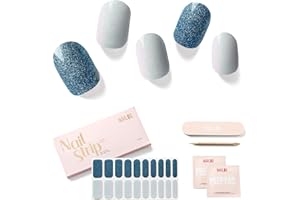 ‎NAILOG NAILOG Nagelfolie Uv Härtend, Uv Gel Streifen, 20pcs Lang Anhaltende Nagellackstreifen, Gel-Nagelaufkleber in Salonqualität, Maniküre Kit mit Glänzendem Gel-Finish, Mirage