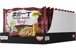 ‎NISSIN Nissin Demae Ramen – Beef, 10er Pack, Instant-Nudeln japanischer Art, mit Rindfleisch-Geschmack & asiatischen Gewürzen, schnell & einfach zubereitet, asiatisches Essen (10 x 100 g)