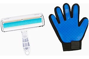 Auroni Wiederverwendbare Fusselrolle für Hunde-Katzen-haare Perfekte Fusselbürste für Kleidung Auto Teppich Sofa tierfreundlich und Umweltbewusst antistatisch Tierhaar-Handschuh