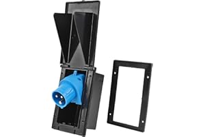 wamovo - Prise de courant externe CEE - Etanche - Noire - 200 à 250 V - 16 A - 3 broches