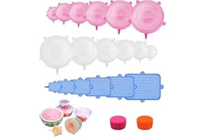 MINISOISO Coperchi in silicone 18 pezzi Set di coperchi elastici in silicone