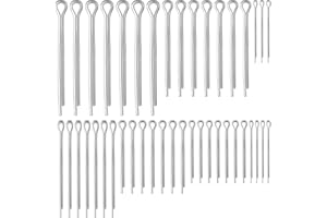 SUKEVITOR Cotter Pins Assortment Kit , 304 Stainless Steel Split Pins Kit, Retaining Spring Hitch Cotter Pin Set for Automotive, Mechanics, Car Garage, Workshop
