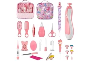 AWSGHLF Baby Healthcare and Grooming Kit, 28 PCS Upgraded Safety Care Kit, with Hair Brush Comb Nail Clippers and More for Newborn Infant Toddlers Baby