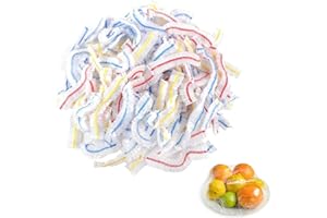 RUGBOL 100 fundas de plástico elásticas para alimentos, reutilizables, para conservar alimentos frescos, para frutas, verduras, carne y alimentos