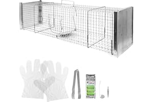 Animales Humane Trampa Jaula Captura Gato Zorro Castor Mapache 120 x 31 x 29 cm Petigi