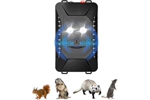 ADOGO Dissuasore Topi Ultrasuoni,Ultrasuoni per Topi a Batteria,Repellente per Roditori a Ultrasuoni con Flash e Sensore, Topi Pipistrelli a Ultrasuoni Ricaricabile, per Motore, Soffitta, Casa, Garage