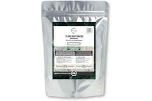 GREEN GOF GREENGOF Tierra de Diatomeas Micronizada 1Kg - 100% Natural - Aditivo Alimenticio Animal E551c - No calcinada - Alta Pureza - Sin tratamientos ni residuos. Uso en Agricultura, Jardín y Animales.