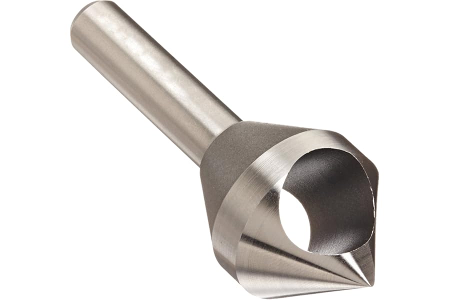 KEO 53512 Cobalt Steel Single-End Countersink, Uncoated (Bright) Finish, 82 Degree Point Angle, Round Shank, 5/16" Shank Diameter, 1/2" Body Diameter