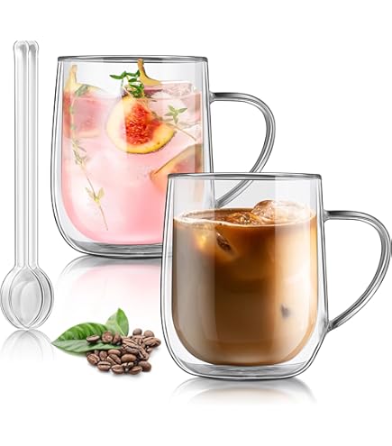 Wilmax - Bicchieri Termici A Doppia Parete - Bicchieri Da Caffè, Tè