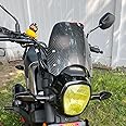 Lorababer Motorcycle Flyscreen Windscreens Pare-brise Compatible with T-riumph Bonneville T100 T120 Wind Deflectors Windshield Windscreen T 100 T 120 Accessories (Carbon Fiber Look)