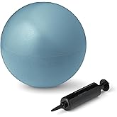 Amazon Basics 9 Inch Mini Pilates Ball Anti-Burst Exercise Ball for Yoga, Core Training, Aquamarine