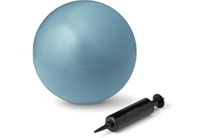 Amazon Basics Palla Piccola da Pilates, 22,9 cm, Antiscoppio, Palla da Yoga, Allenamento del Core, Ginnastica, Acqua