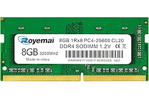 D DUOMEIQI Módulo de Memoria RAM DDR4 25600S PC4 3200 8 GB SODIMM, DDR4-3200 MHz PC4-25600 CL20 2Rx8 1,2 V sin búfer, ECC, 260 Pines para Ordenador portátil