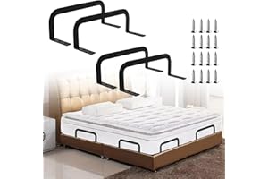 BEFUN Mattress Holder, Pack of 4, Non-Slip Mattress Stabilisers, Non-Slip Mattress Stopper, Mattress Hanger for Bed Frame, Screwable, Mattress Holder Against for 10-30 cm Large Mattresses