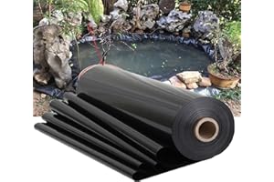 JIAOLUN123 Teichfolien Fisch und Pflanzenfreundlich Teichfolie Schwarz Teichplane Dicke 0.2mm Teichmembran Fountain Teichleiner Teichhäute Liner Wasserdichtes Futter Tuch Für Garten,Schwimmteich (2×3m)