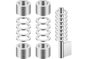 60 Stycken monteringsring, Ø 10mm x 15mm, Rostfria Brickor för Dörrgångjärn, Underläggsbrickor för Standard Innerdörrar, Mont