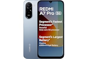 REDMI A7 Pro 5G (Mist Blue, 4GB RAM,128GB Storage) | Segment's Fastest Processor | Segment's Largest Battery | Segment's Largest & Smoothest 6.9in 120Hz Display