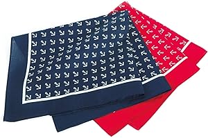 Modas Viereck-Halstuch mit Ankermotiv, Farbe:blau