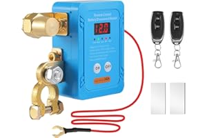 DOEDOEFONG Disjoncteur de batterie 12 V 240 A, sans fil, avec indicateur de tension LED, coupe-batterie de voiture, anti-vol, relais de séparation pour camping-car, camion, bateau