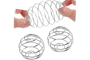 QincLing 2 Stück Edelstahl Protein Shaker, shaker kugel edelstahl Shake Ball Stainless Steel Blender Mixing Ball Sport Fitness Edelstahl Protein Shaker für Protein Blended Getränke…