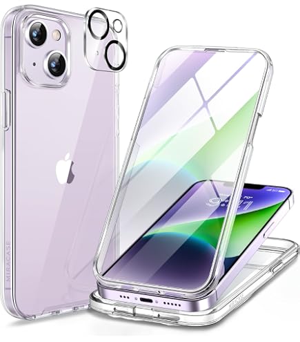 Coque IPhone 13 Mini Magnétique 360° - Protection Choc + Verre Trempé Avant/Arrière + Bumper Métal - Transparente - 7