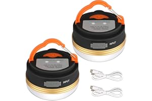 Yizhet Lanterna da Campeggio LED, Lampada Campeggio, Luci per Tenda Campeggio con Base Magnetica Impermeabile per Camping Escursione (2 Pezzi)