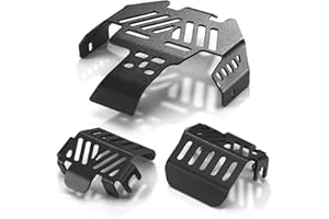 DJCRAWLER 1/10 RC Chassis Armor Set for TRX-4 Car, Stainless Steel Skid Plate for TRAXXAS TRX4 Sport Body (Podwer Spray), Link Shock Axle Protector for Bronco K5 Blazer Defender 92076-4 82046-4