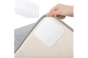 Cozary Tappetino antiscivolo per tappeto, 10 x 10 cm, lavabile, antiscivolo, antiscivolo, ritagliabile, universale, antiscivolo, 4 pezzi