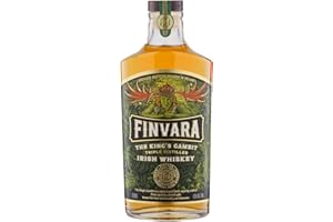 ‎FINVARA Finvara The Kings Gambit Irish Whiskey, traditionell dreifach destillierter Pot Still Whiskey, reiches Aroma und sagenhafter Geschmack, 43% vol, 700 ml Einzelflasche