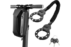 TLGREEN Antivol Trotinette Electrique, 8mm Chaînes, 93cm Robuste Antivol Chaine Velo avec Clés, Sac Etanche, Cadenas Velo Antivol pour les Scooter, Vélos, Moto, Portail, Clôture, Poussettes