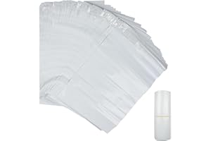 H HANSEL HOME 100 Bolsas Envío Autoadhesivas, Bolsas para Envíos de Ropa, Bolsas Plástico para Envíos, Embalaje para Envíos Pequeños, Impermeable, Opacas - Blanco, 28x38cm