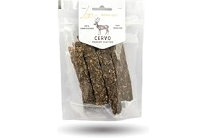Ligo strisce snack 100% carne essiccata, naturale per cani, di alta qualità,senza conservanti e ogm.100gr (Cervo)