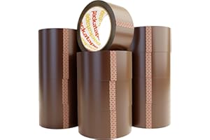 Packatape Brown Packaging Tape, Heavy Duty Packing Tape For Industrial And Warehouse Use, 12 Rolls 48mm X 66m