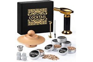 Whisky smoker set för cocktails, brännare, 4 granitstenar, utan butangas