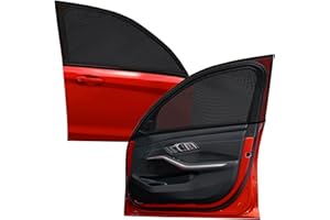 Simket Parasol Coche Infantil Lateral, Universal Parasol Coche Lateral, para Sol para Coches Bebe Protección UV, Elástico Parasol Coche Lateral, Tapa Sol Coche Bebe con Protección UV - Pack de 2