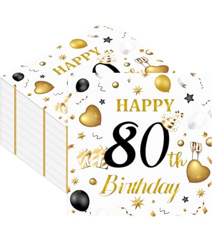 Stunning 30th Glitz Black & Silver Luncheon Napkins