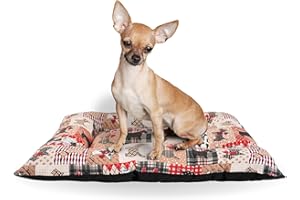 KIRA & GARA Kira&Gara® Cama para Perro - Colchoneta para Perro - Cojín Perro - Colchón Perro (S - 60x60cm, Fancy-Red)
