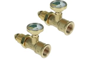 NNOVAT 2 x High Low Gas Pressure Gauge Level Indicators Propane for LPG Bottle UK，with dust Cover