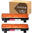 JUSTCOLOR Compatible Toner Cartridge Replacement for Brother TN1000 TN-1000 use for Printer HL-1110 HL-1112 HL-1210W DCP-1510 DCP-1512 DCP-1610W MFC-1810 MFC-1910W Printer (2 Black)