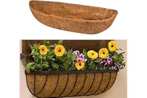 Kouoybt 24/30/36/48 Inches Trough Coco Replacement Liners, Trough Planters Outdoor, Wall-mounted Hanging Basket Liner, Basket Liners for Wall Planters (1PCS, 30inch)