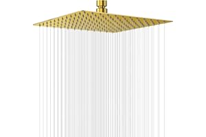 OHOTECY Rociador para Ducha Cuadrado 12 Pulgadas 30 x 30 cm Alcachofa de Ducha de Acero Inoxidable [Clase de eficiencia energética A++]