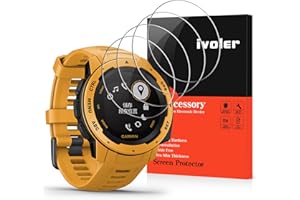 VGUARD 4 Piezas Protector de Pantalla para Garmin Instinct, Cristal Vidrio Templado Premium, 9H Dureza, Antiarañazos, Sin Burbujas